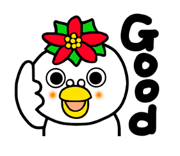 Poinsettia bird sticker #8684690