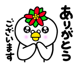 Poinsettia bird sticker #8684698