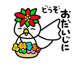 Poinsettia bird sticker #8684705