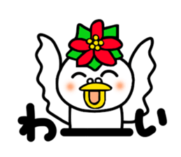 Poinsettia bird sticker #8684714