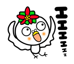 Poinsettia bird sticker #8684716