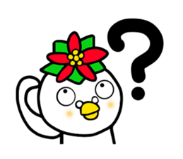 Poinsettia bird sticker #8684717