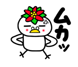 Poinsettia bird sticker #8684722