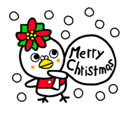 Poinsettia bird sticker #8684724