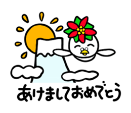 Poinsettia bird sticker #8684728