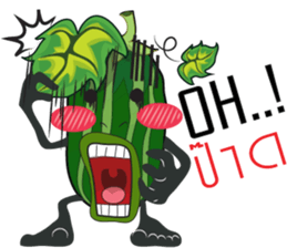 Cucumbe cartoon thai V.Isan sticker #8685574