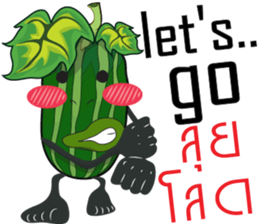 Cucumbe cartoon thai V.Isan sticker #8685576