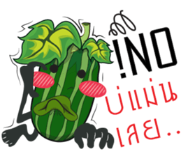 Cucumbe cartoon thai V.Isan sticker #8685578