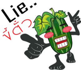 Cucumbe cartoon thai V.Isan sticker #8685586