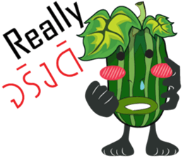 Cucumbe cartoon thai V.Isan sticker #8685587