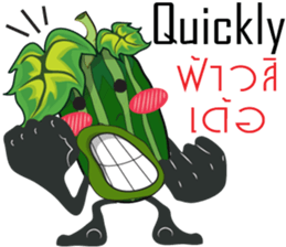 Cucumbe cartoon thai V.Isan sticker #8685591