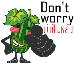 Cucumbe cartoon thai V.Isan sticker #8685600