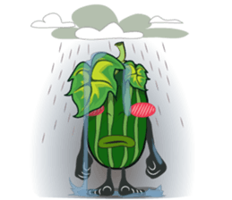Cucumbe cartoon thai V.Isan sticker #8685606
