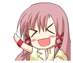 hyper high tension girl sticker #8685874