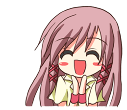 hyper high tension girl sticker #8685909