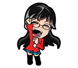 Janpan Girl Action sticker #8687379