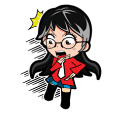 Janpan Girl Action sticker #8687380