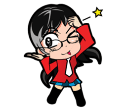 Janpan Girl Action sticker #8687381