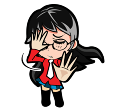 Janpan Girl Action sticker #8687382