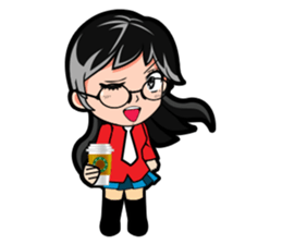 Janpan Girl Action sticker #8687383