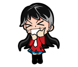 Janpan Girl Action sticker #8687384