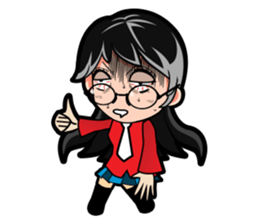 Janpan Girl Action sticker #8687393