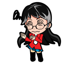 Janpan Girl Action sticker #8687394