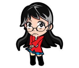 Janpan Girl Action sticker #8687396
