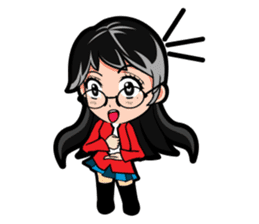 Janpan Girl Action sticker #8687397