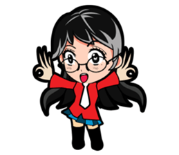 Janpan Girl Action sticker #8687400