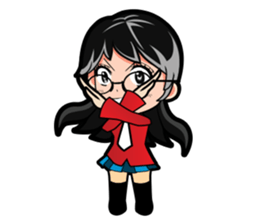 Janpan Girl Action sticker #8687401
