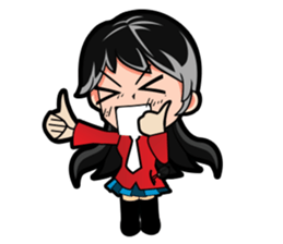 Janpan Girl Action sticker #8687402