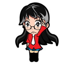Janpan Girl Action sticker #8687405