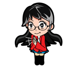 Janpan Girl Action sticker #8687409