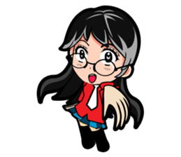 Janpan Girl Action sticker #8687411