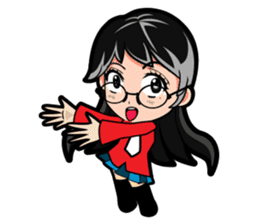 Janpan Girl Action sticker #8687414