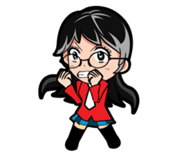 Janpan Girl Action sticker #8687415