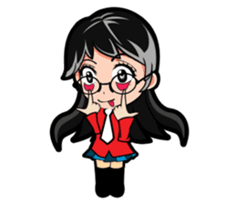 Janpan Girl Action sticker #8687416