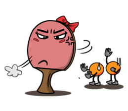 Peggy and Paul, the Ping Pong Buddy sticker #8687423
