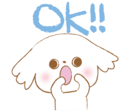 Pantsu dog NANA with baby Sana2 sticker #8688100