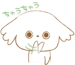 Pantsu dog NANA with baby Sana2 sticker #8688104