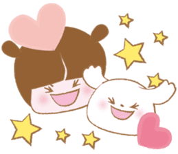Pantsu dog NANA with baby Sana2 sticker #8688110