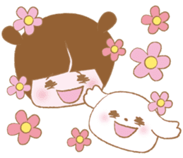 Pantsu dog NANA with baby Sana2 sticker #8688111