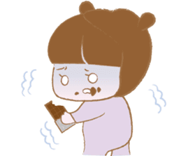 Pantsu dog NANA with baby Sana2 sticker #8688120