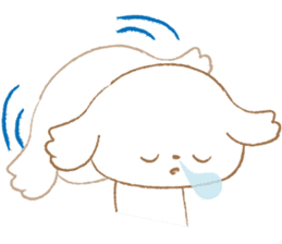 Pantsu dog NANA with baby Sana2 sticker #8688126