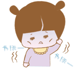 Pantsu dog NANA with baby Sana3 sticker #8688981
