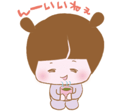 Pantsu dog NANA with baby Sana3 sticker #8688989