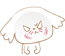 Pantsu dog NANA with baby Sana3 sticker #8688991