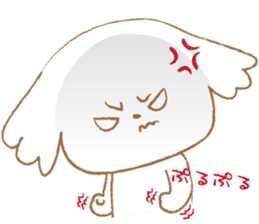 Pantsu dog NANA with baby Sana3 sticker #8688992