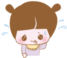 Pantsu dog NANA with baby Sana3 sticker #8688997